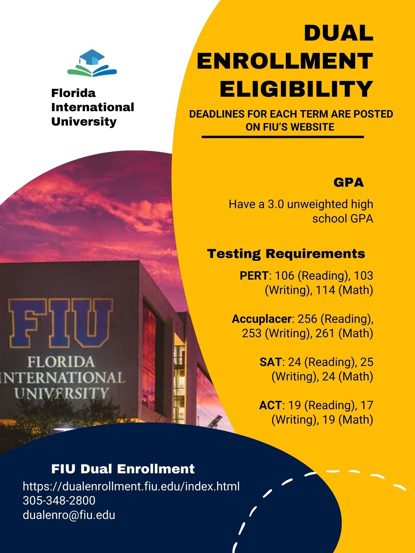 FIU Dual Enrollment Eligibility